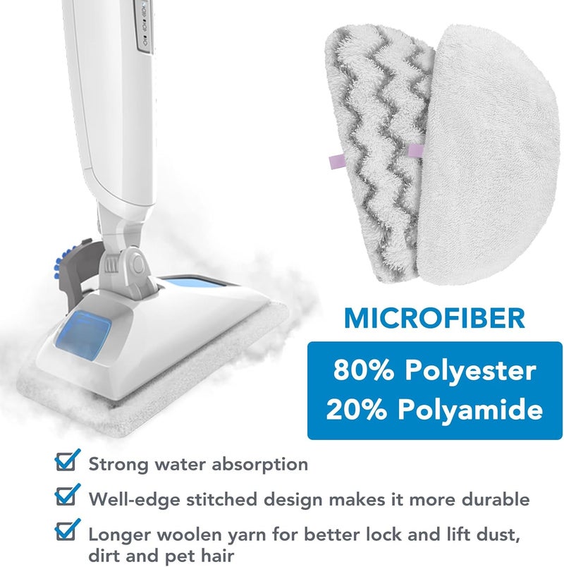BeiLan Steam Mop Pads for Bissell Powerfresh Steam Cleaner 1940 1806 1544 1440 2075A 2685A 19402 19404 19408 19409 1940A 1940F 1940Q 1940T 1940W - Microfiber Replacement Pad Reusable Washable - 8 Packs - Image 3